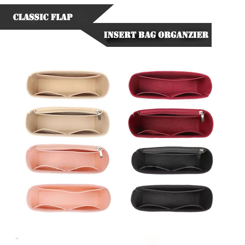 Women Bags Chanel - Klassieke Flap Insert Organizer Vilt Materiaal