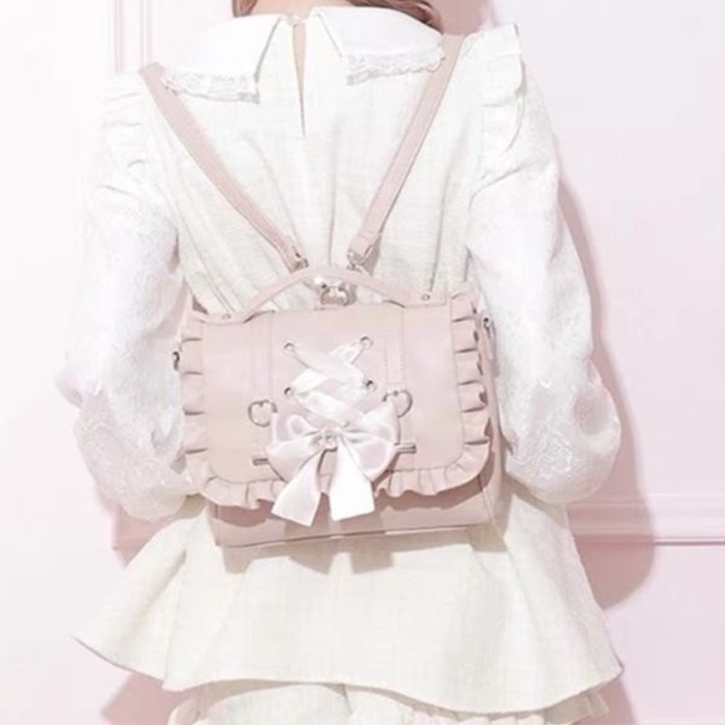 Women Bags Trend 2025 - Zoete Boog Roze Mochila Vrouwen Fairyocre
