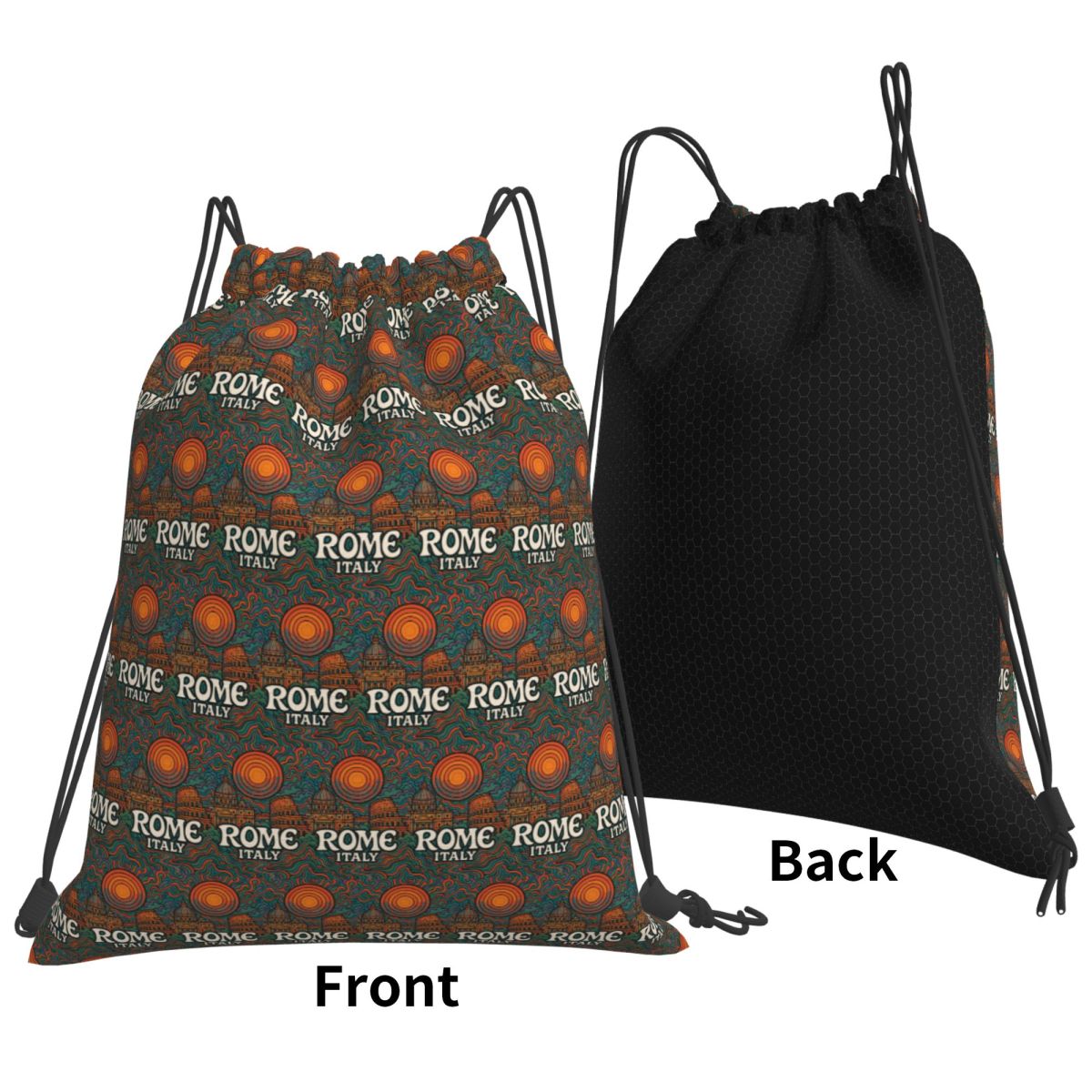 Women Bags Rome - Rome Italië Trippy Art-rugzakken Draagbare tas
