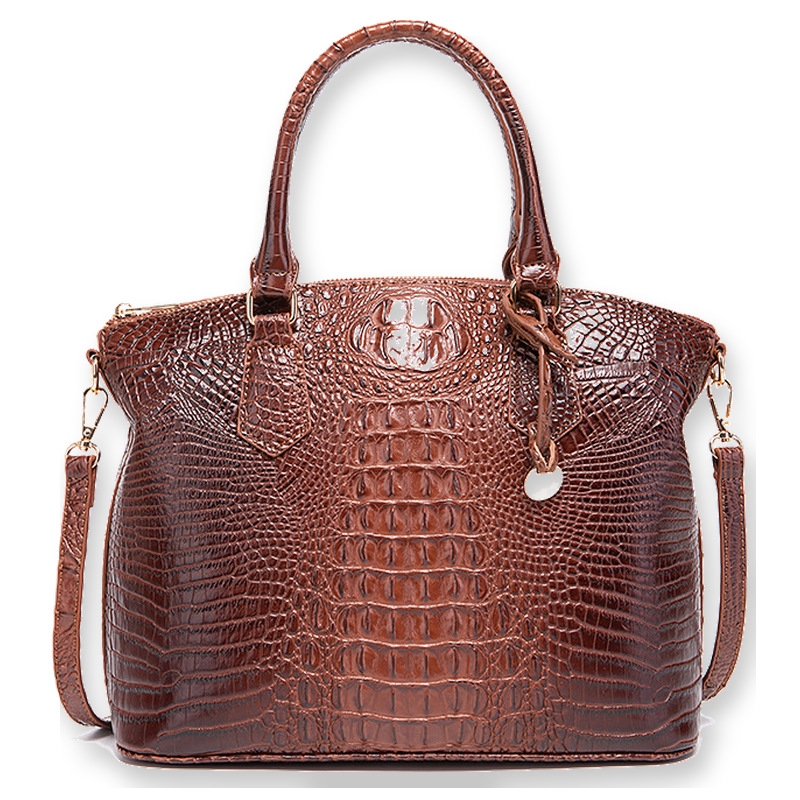 Top Handle Structured - Dames vintage handtas met krokodillenpatroon, multicolor,