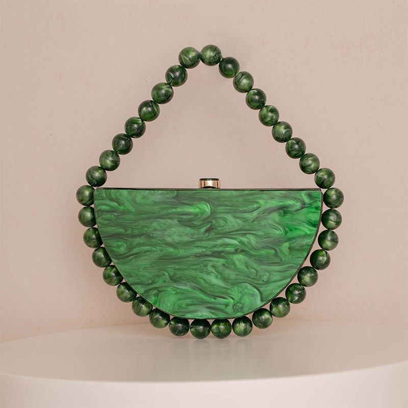 Luxe parelmoer kralen ketting  - Tortoiseshell Bag Acrylic recensie en prijs
