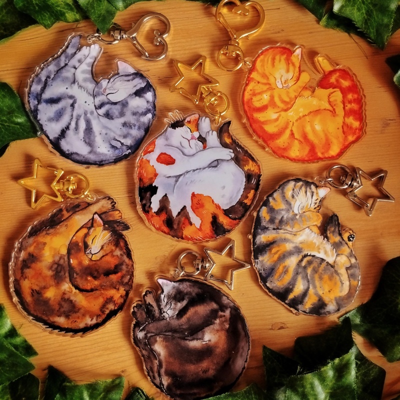 Katten acryl sleutelhanger gri - Tortoiseshell Bag Acrylic recensie en prijs
