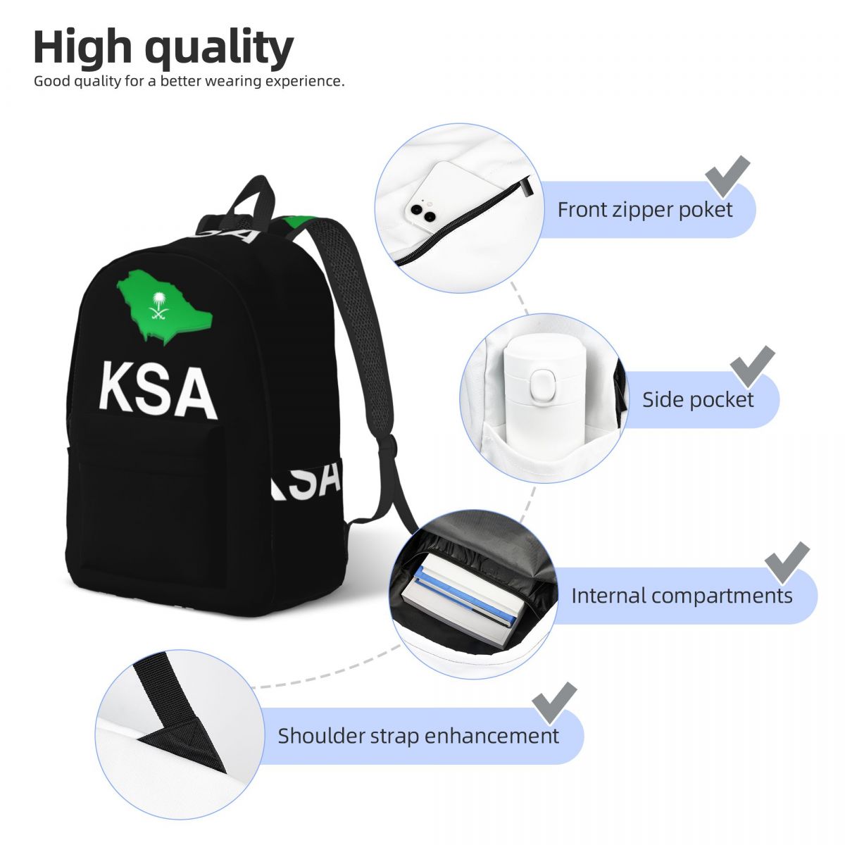 Gemaakt in Saoedi-Arabië Vlag  - Women Bags Ksa recensie en prijs